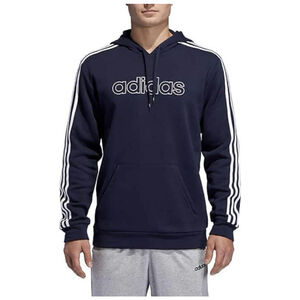 Adidas Hoodie Men’s Spell Out 3 Stripes Pullover Hooded Sweatshirt Medium Blue